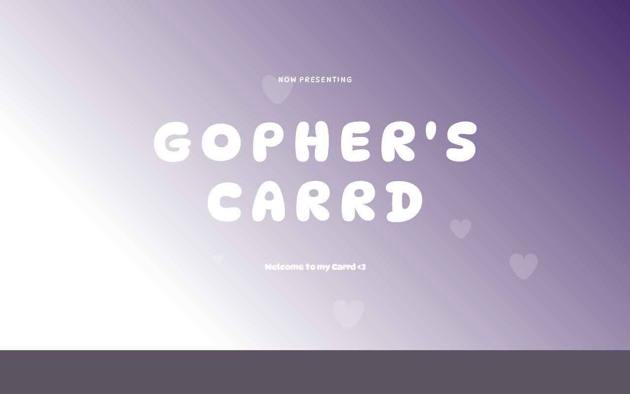 Carrd profile picture for @gopher